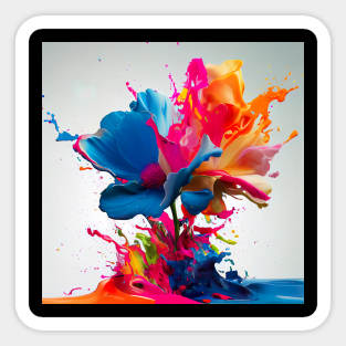 Colorful Artwork Art Designs. Fine Art Sticker